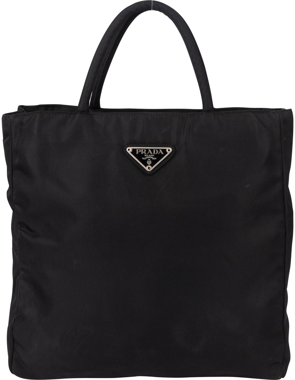 Prada Prada Black Nylon Triangle Handbag Zwart