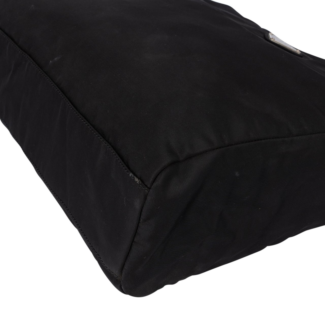 Prada Prada Black Nylon Triangle Handbag Zwart