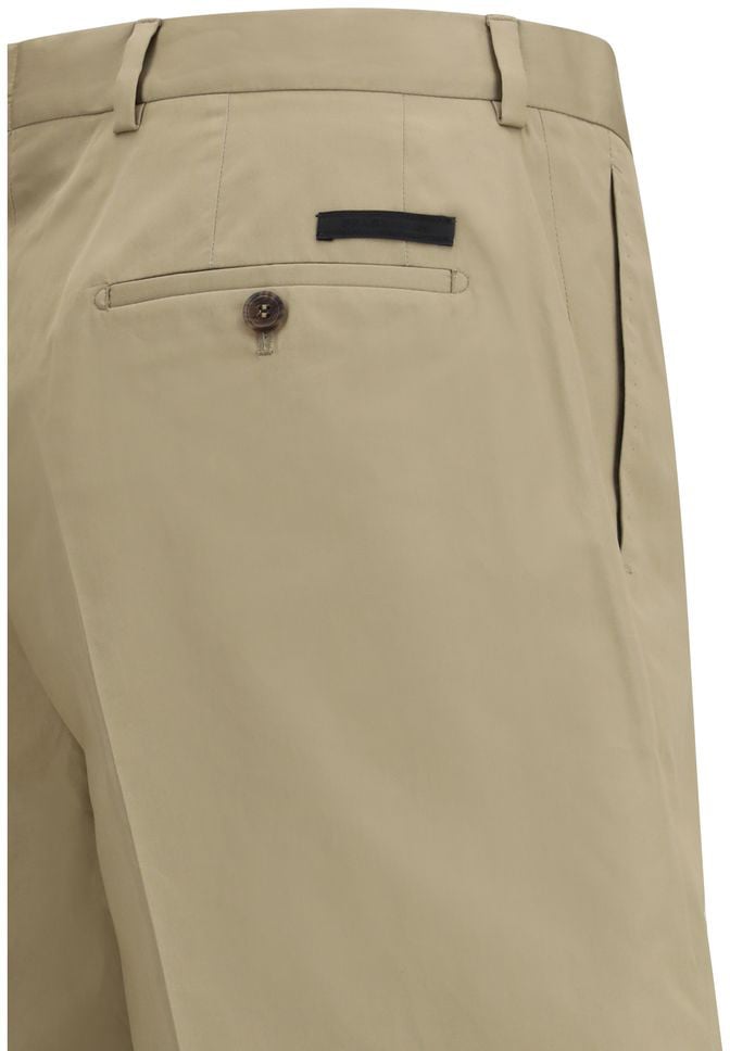 Prada Beige Cotton Bermuda Shorts Beige