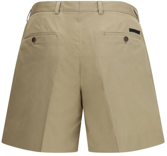 Prada Beige Cotton Bermuda Shorts Beige