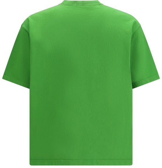 Prada Bicolor Cotton T-Shirt Wit