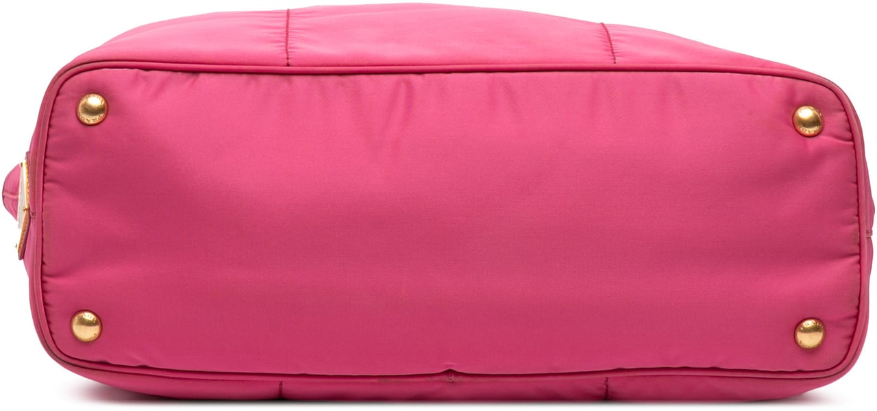 Prada Tessuto Canapa Logo Tote Roze