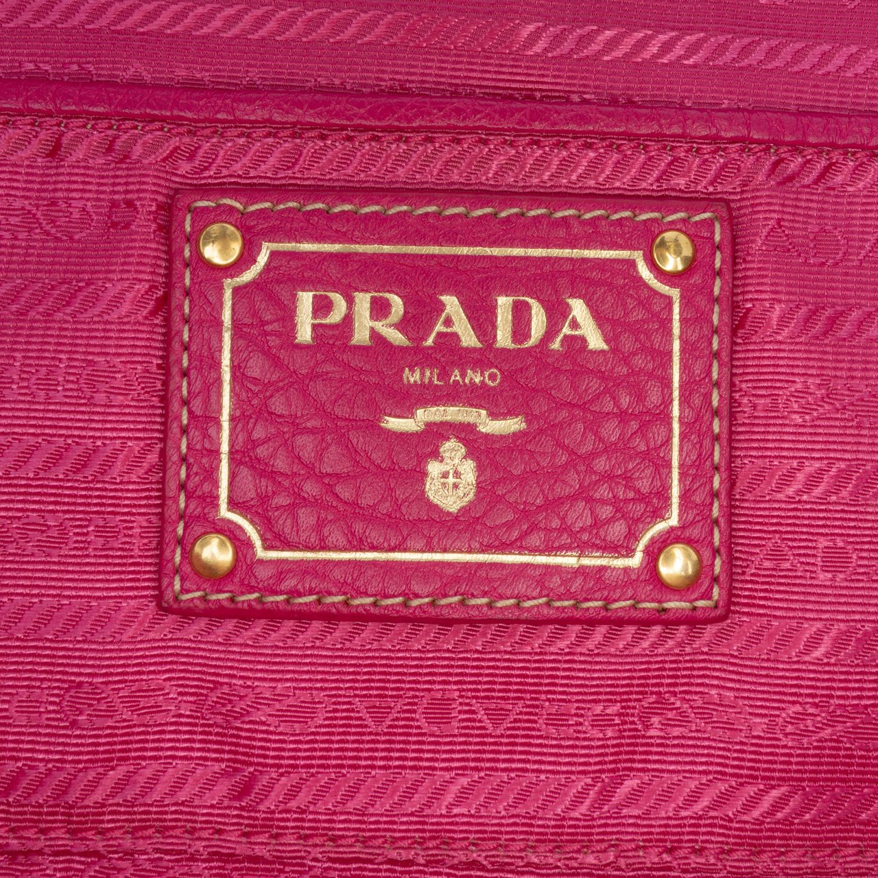 Prada Tessuto Canapa Logo Tote Roze
