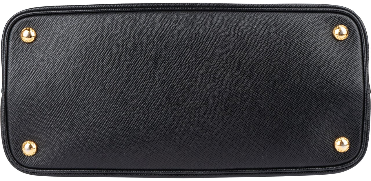 Prada Prada Saffiano Leather Double Handbag Zwart