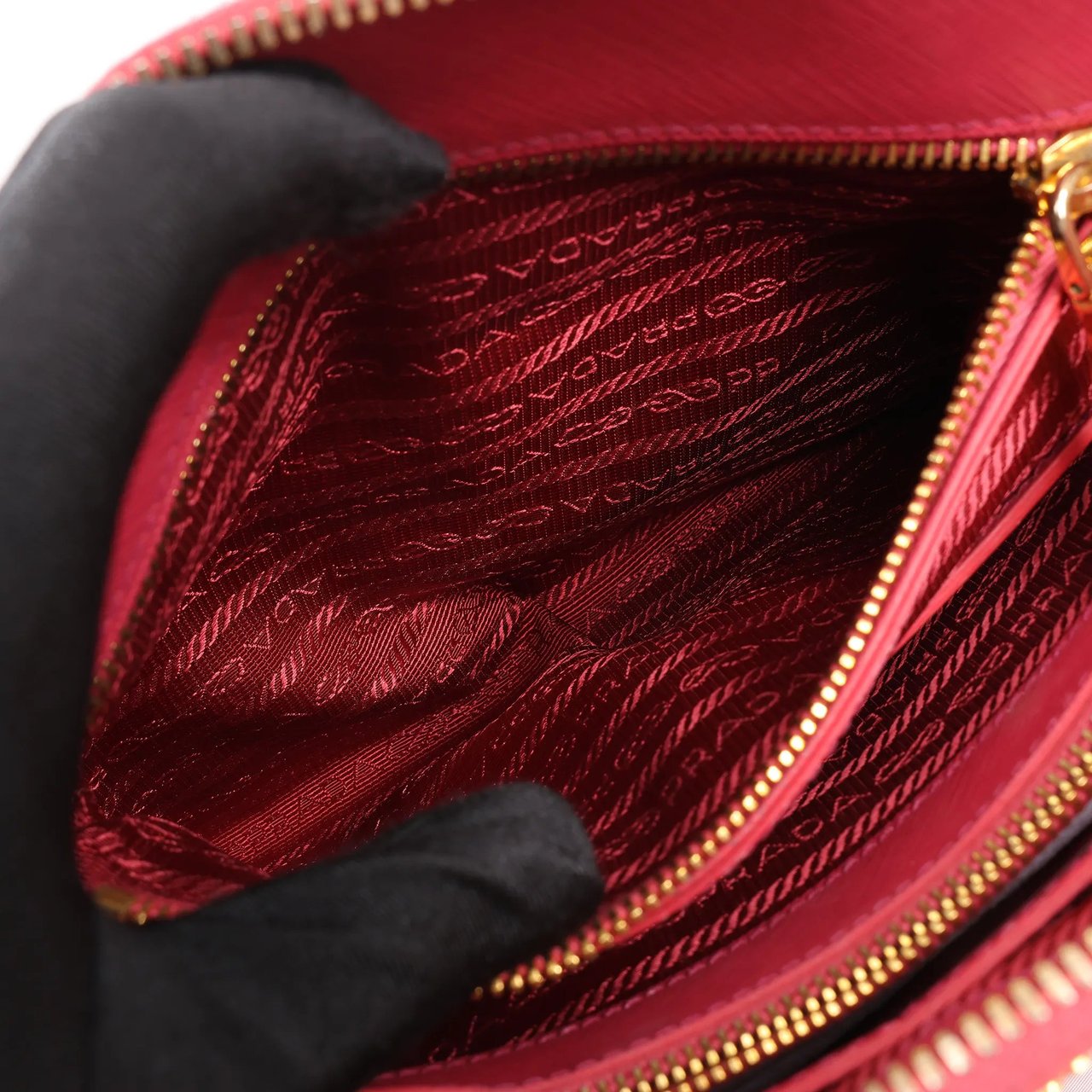 Prada Prada Promenade Saffiano Lux Leather 2Way Handbag in Pink BL0837 Roze