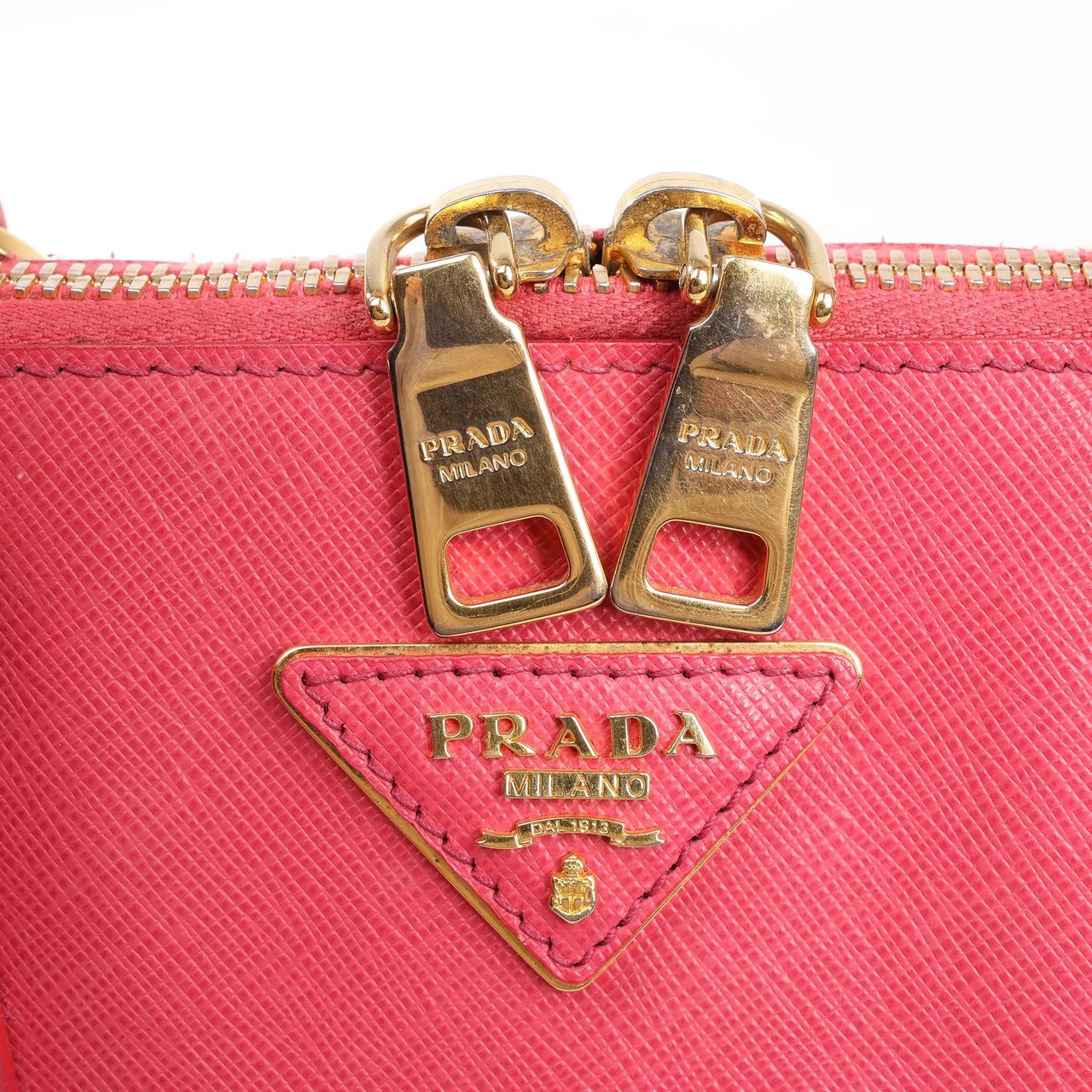 Prada Prada Promenade Saffiano Lux Leather 2Way Handbag in Pink BL0837 Roze