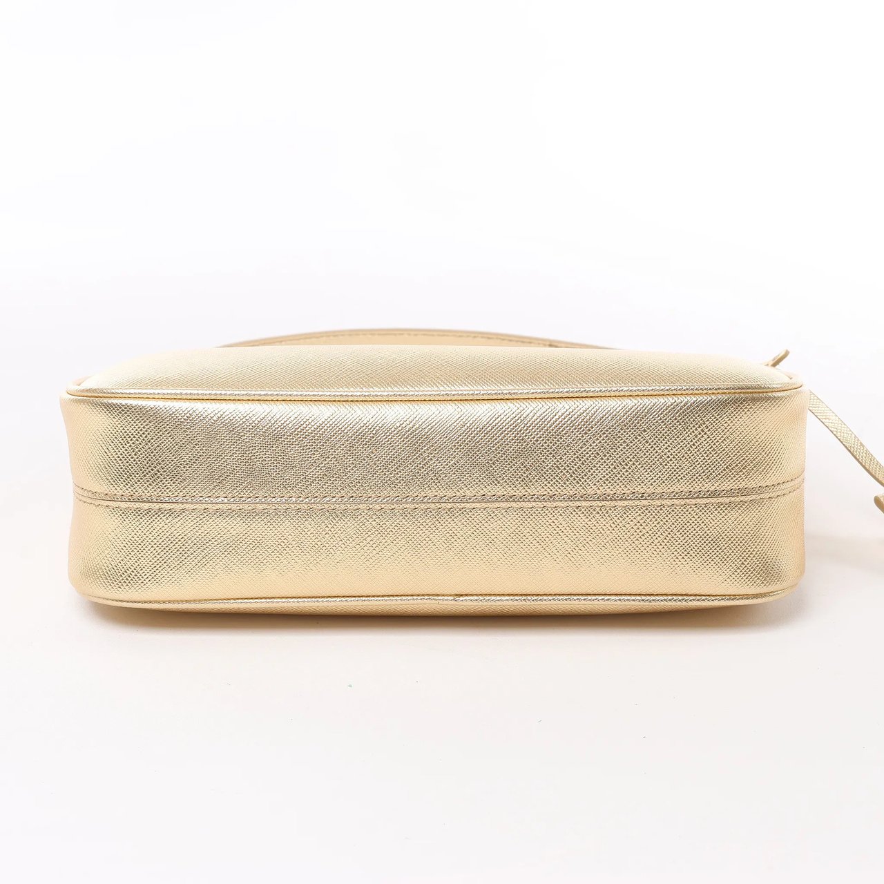 Prada Prada Saffiano Lux Mini Re-Edition Shoulder Bag Platino 1BC204 Goud