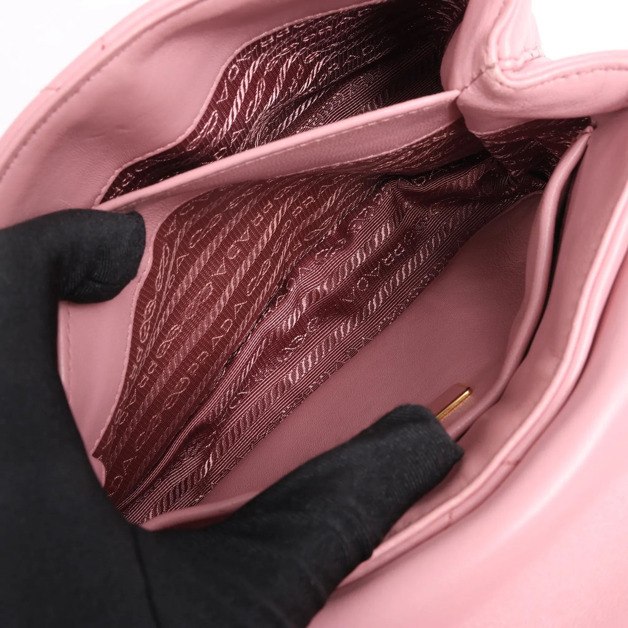 Prada Prada Spectrum Small Leather Chain Shoulder Bag in Pink Roze