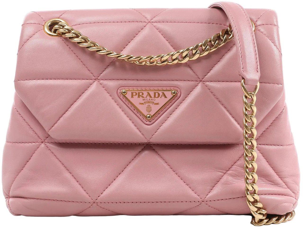 Prada Prada Spectrum Small Leather Chain Shoulder Bag in Pink Roze