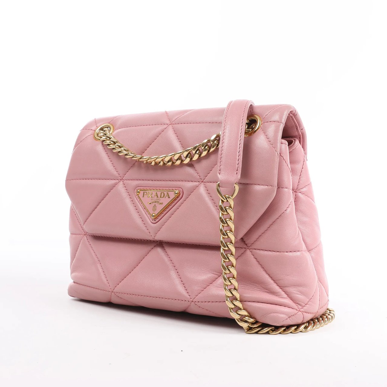 Prada Prada Spectrum Small Leather Chain Shoulder Bag in Pink Roze