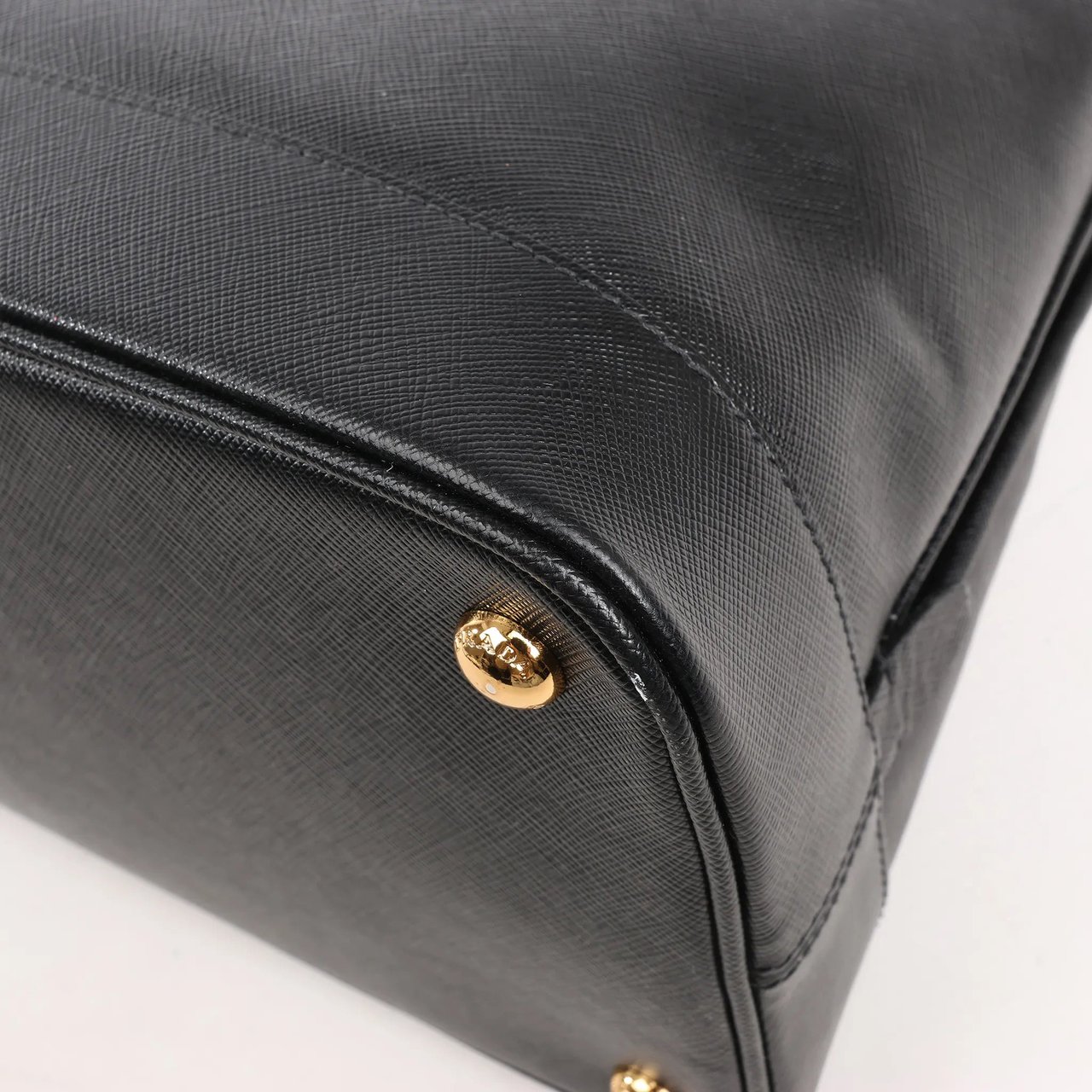 Prada Prada Promenade Saffiano Lux Leather 2Way Handbag in Black Zwart