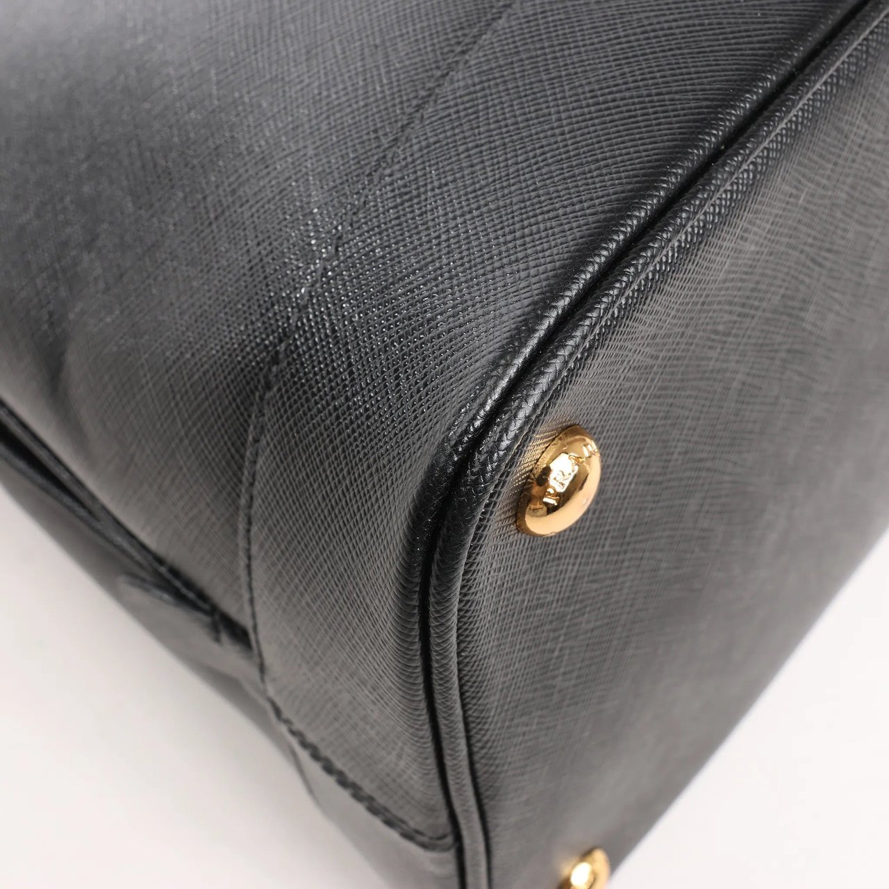 Prada Prada Promenade Saffiano Lux Leather 2Way Handbag in Black Zwart