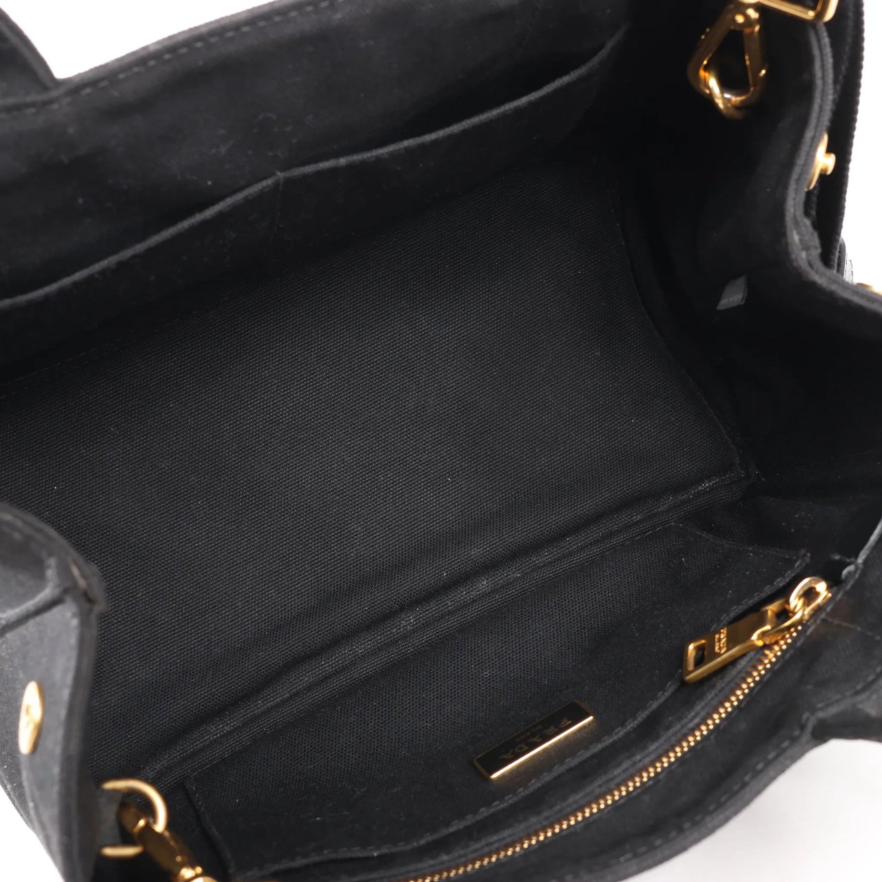 Prada Prada Canapa Hawaii 2Way Handbag in Black x Orange Divers