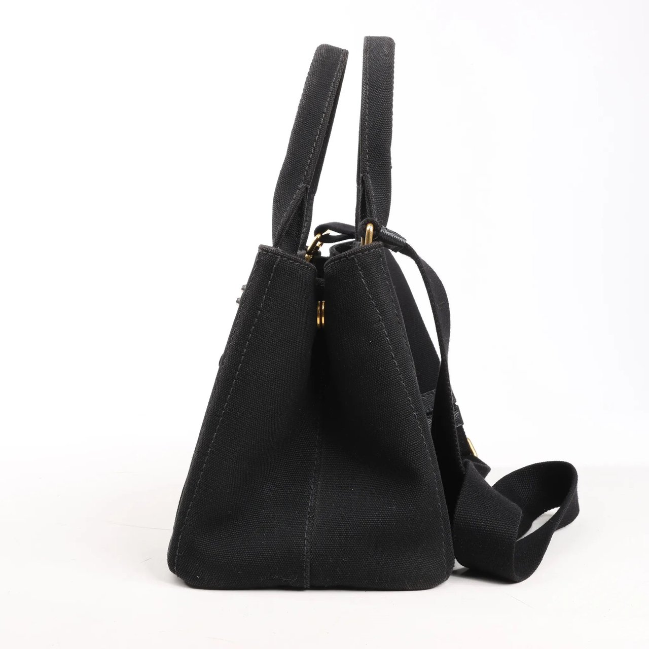 Prada Prada Canapa Hawaii 2Way Handbag in Black x Orange Divers