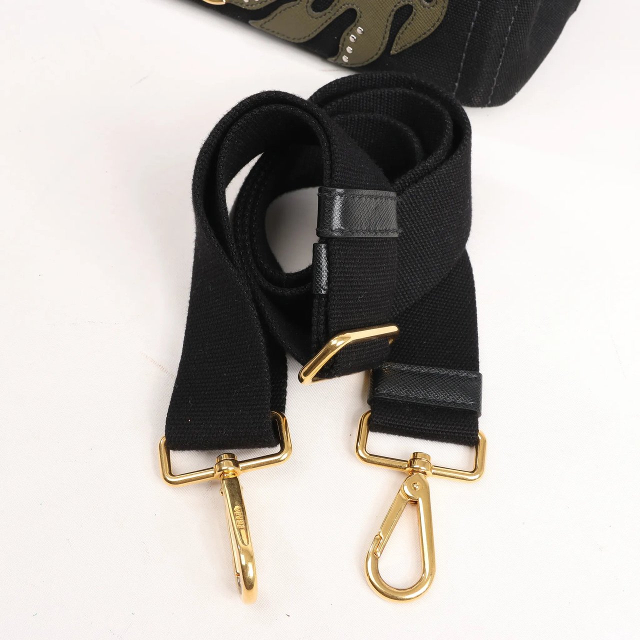 Prada Prada Canapa Hawaii 2Way Handbag in Black x Orange Divers