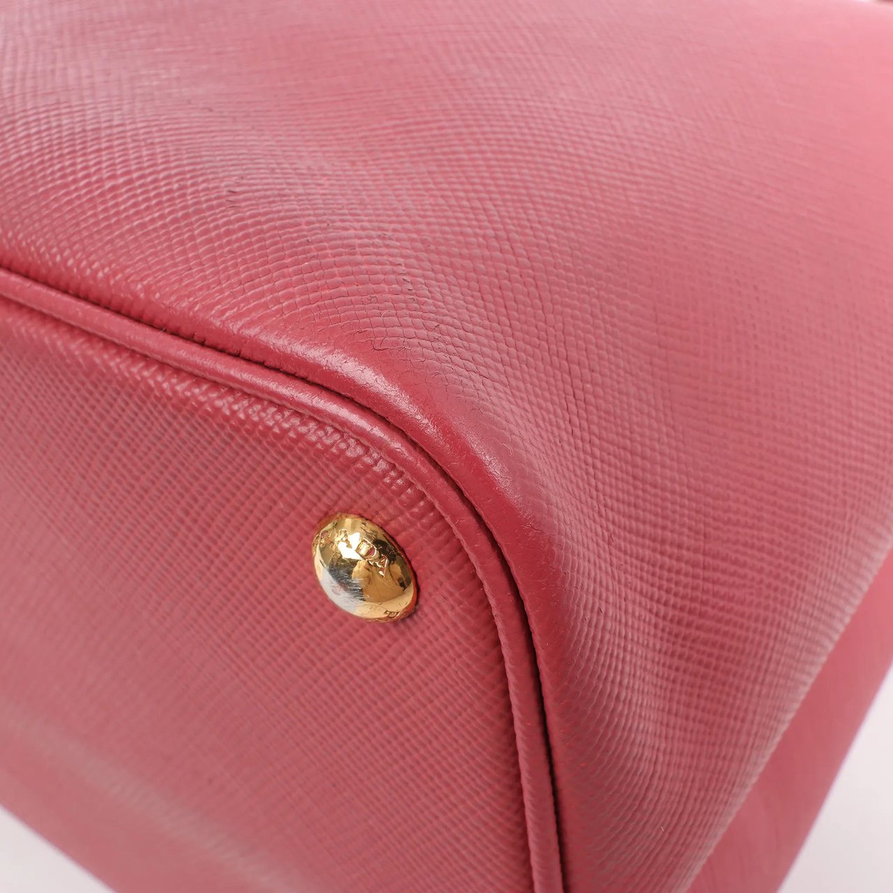 Prada Prada Cuir Saffiano Lux Leather 2Way Handbag in Pink Roze