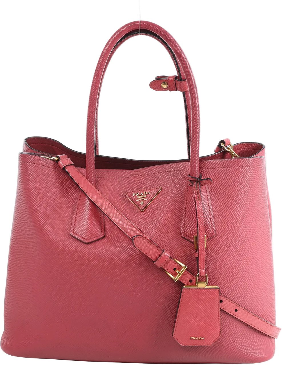 Prada Prada Cuir Saffiano Lux Leather 2Way Handbag in Pink Roze