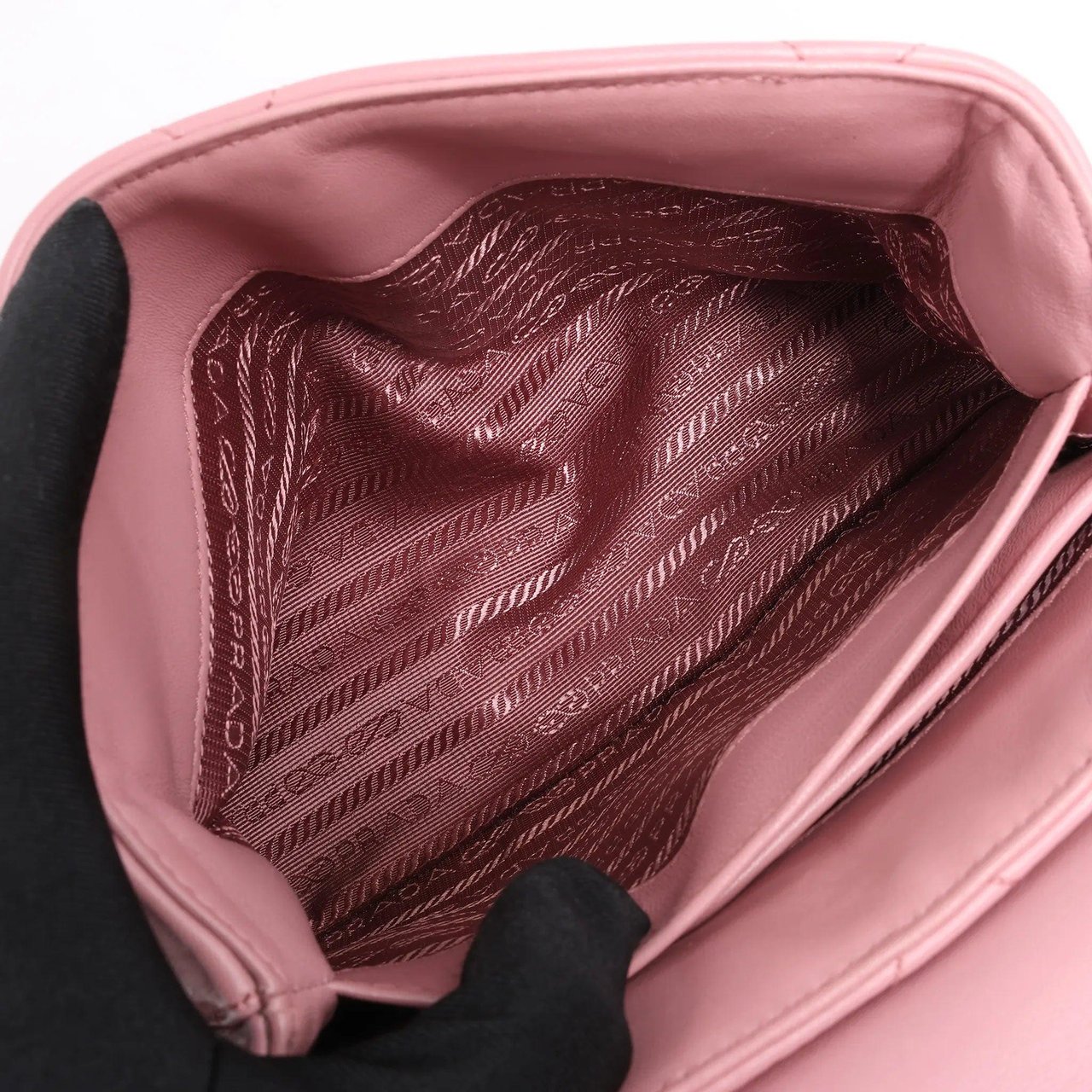 Prada Prada Spectrum Small Leather Chain Shoulder Bag in Pink Roze