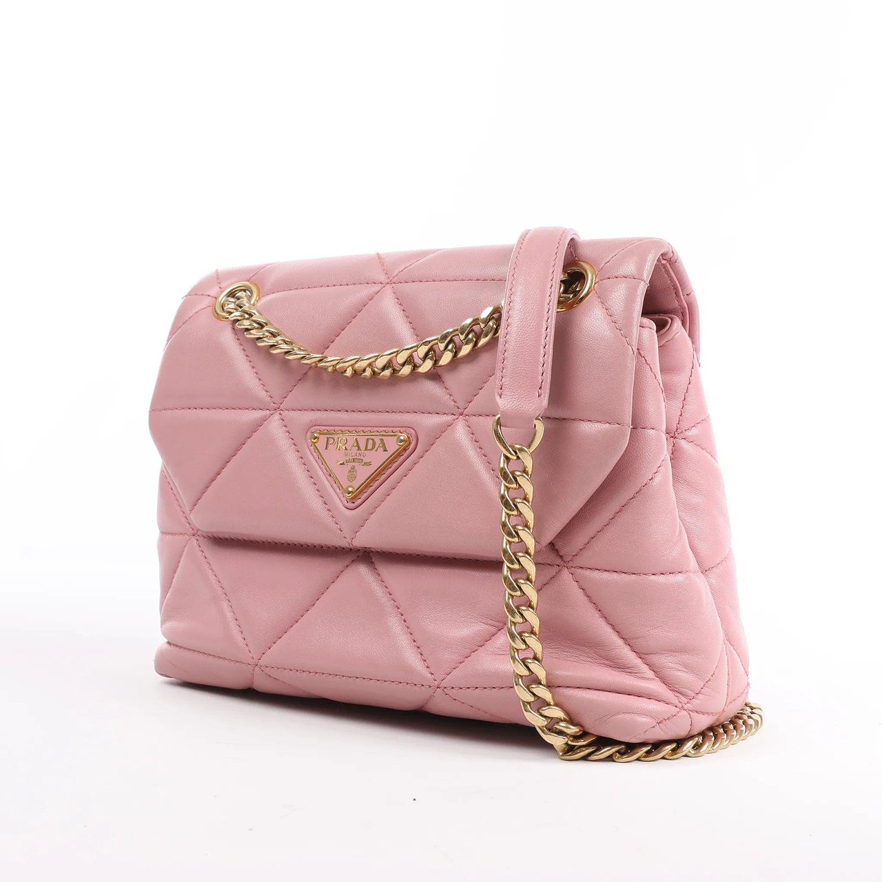Prada Prada Spectrum Small Leather Chain Shoulder Bag in Pink Roze