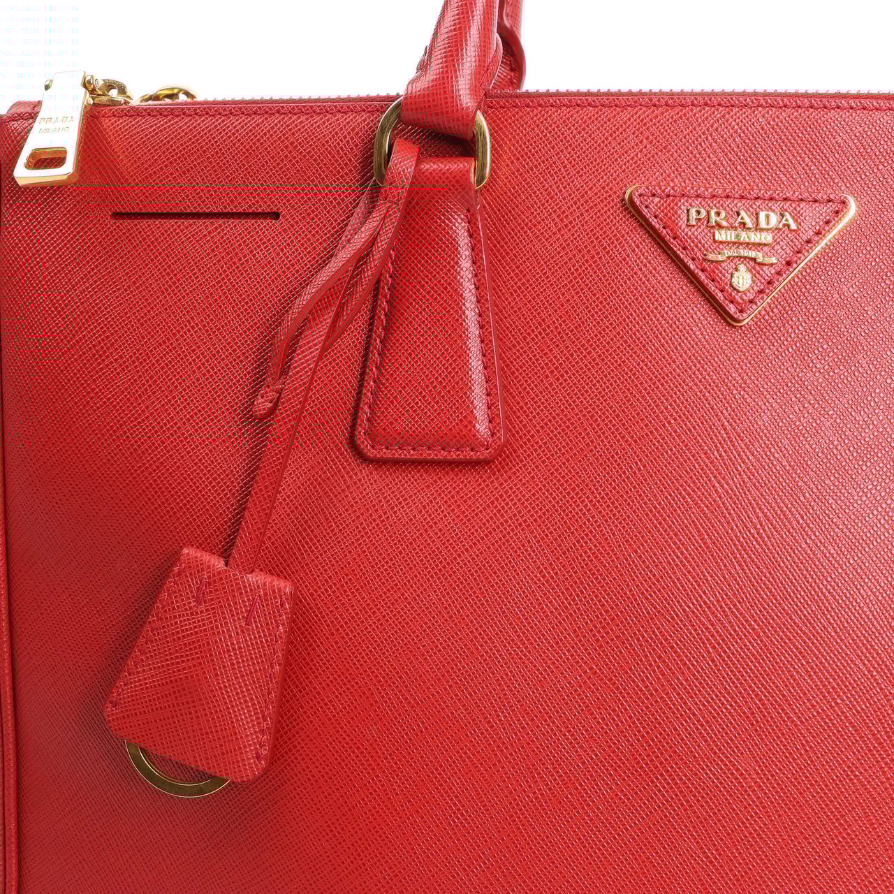 Prada Prada Galleria Saffiano Lux Leather 2Way Handbag in Red Rood