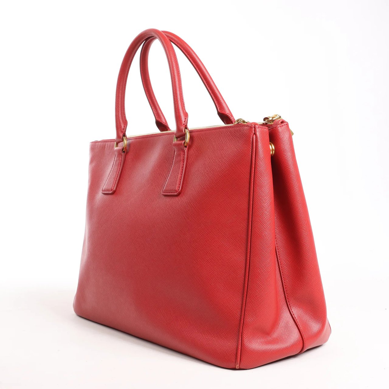 Prada Prada Galleria Saffiano Lux Leather 2Way Handbag in Red Rood