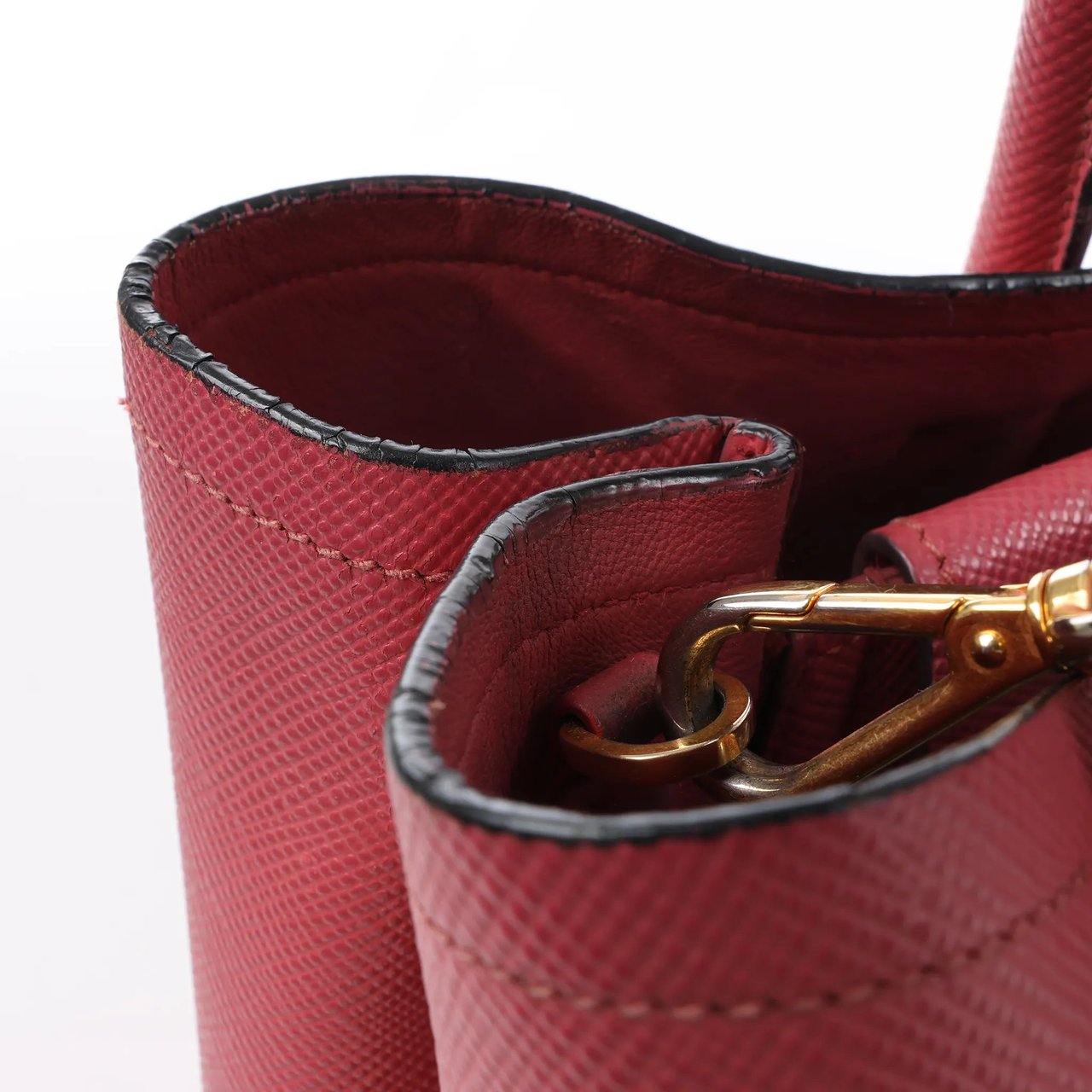 Prada Prada Cuir Saffiano Lux Leather 2Way Handbag in Pink Roze