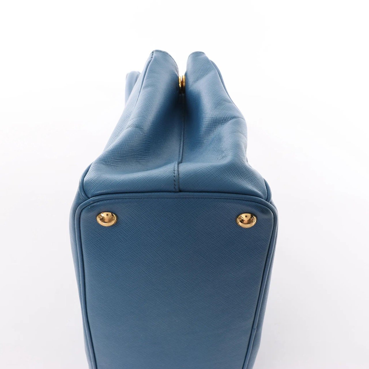 Prada Prada Galleria Saffiano Lux Leather 2Way Handbag in Blue Blauw