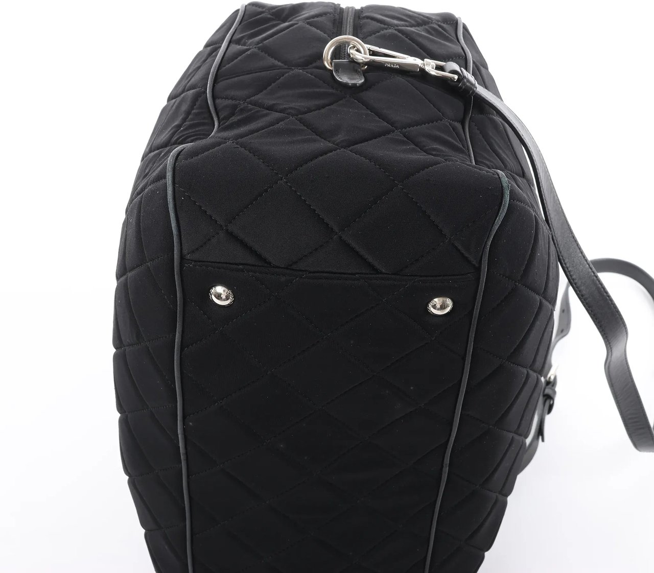 Prada Prada Tessuto Impuntu Nylon x Leather 2Way Handbag in Black BL0722 Zwart