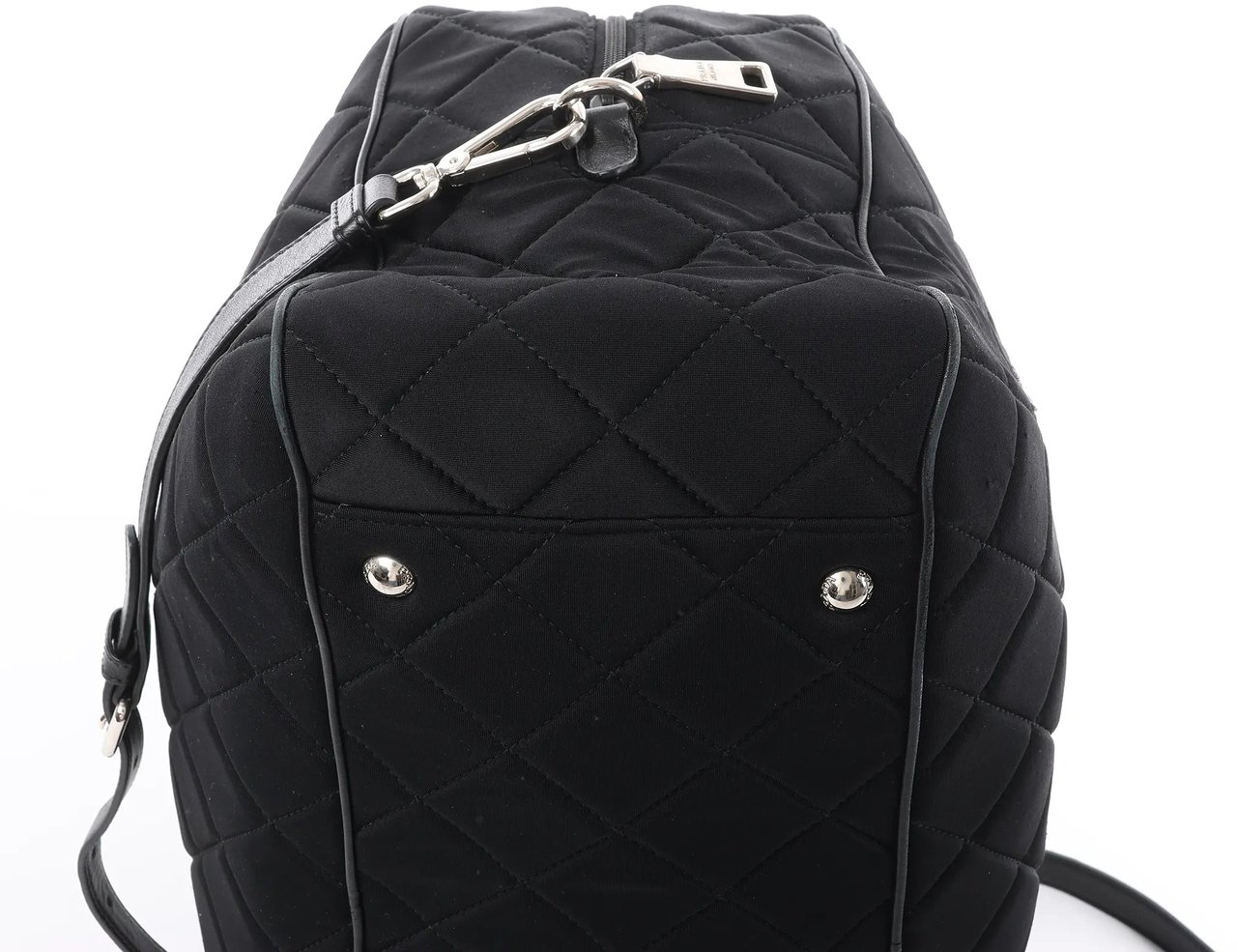 Prada Prada Tessuto Impuntu Nylon x Leather 2Way Handbag in Black BL0722 Zwart