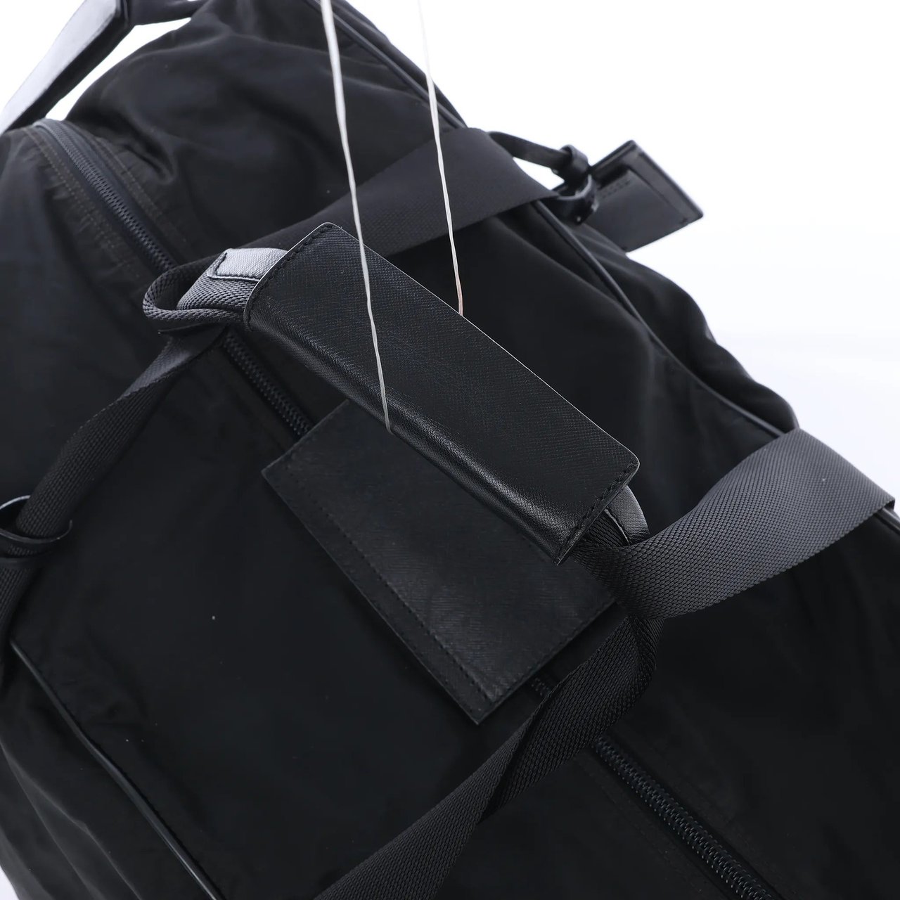Prada Tessuto Nylon x Leather 2Way Handbag in Black V70 Zwart