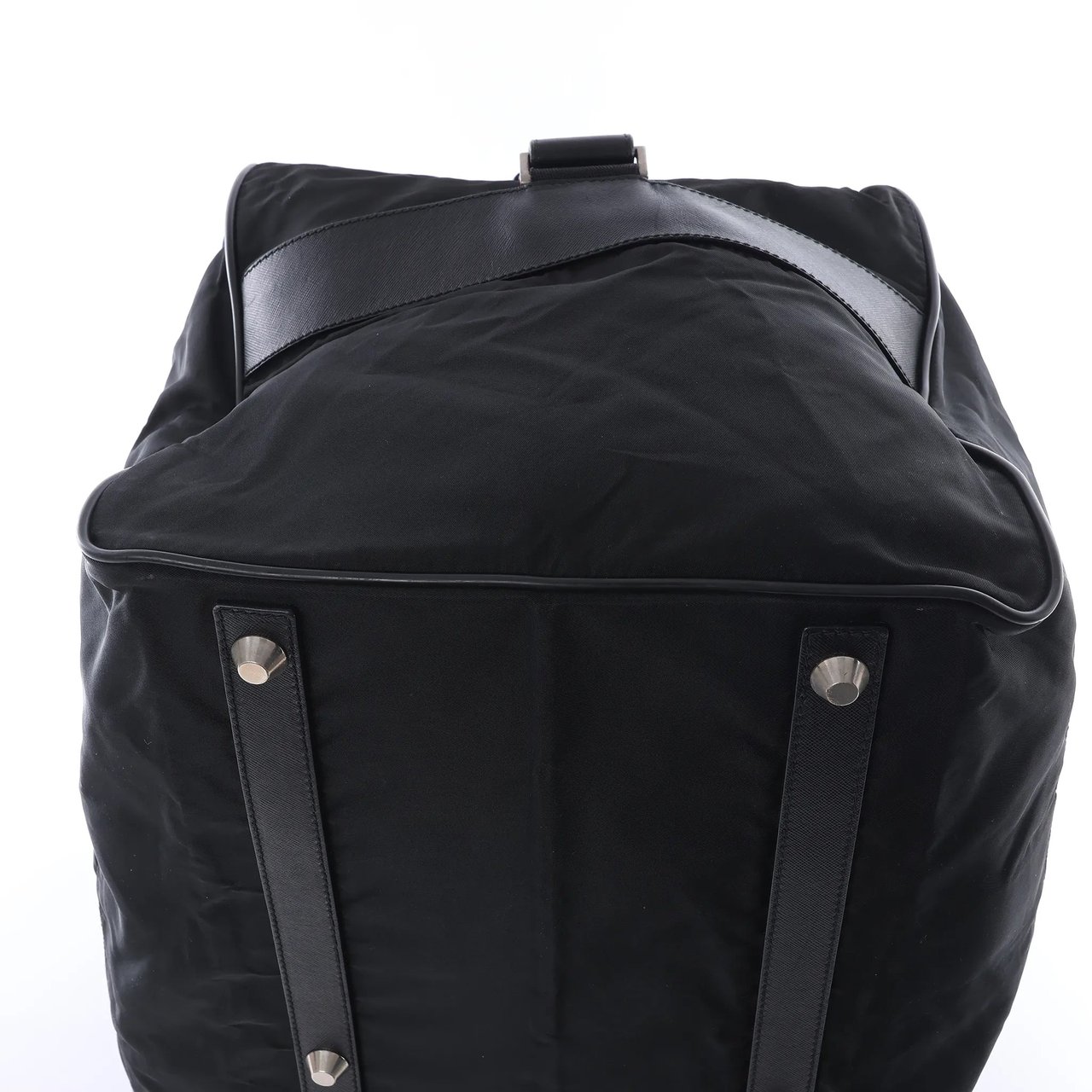 Prada Tessuto Nylon x Leather 2Way Handbag in Black V70 Zwart