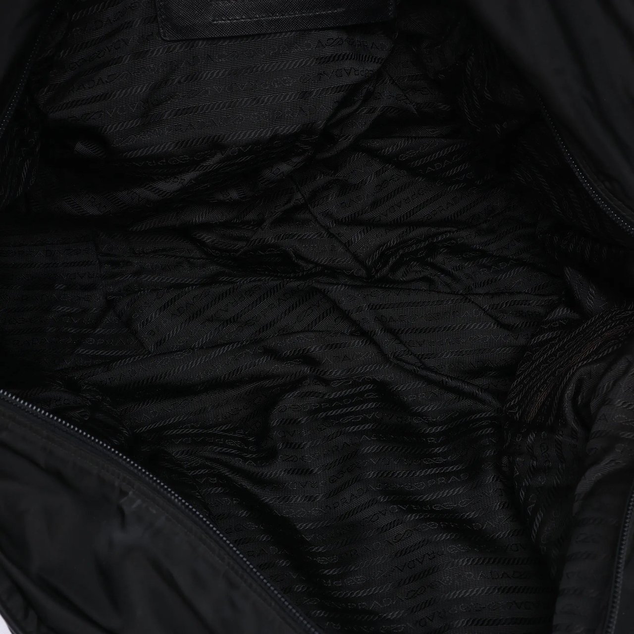 Prada Tessuto Nylon x Leather 2Way Handbag in Black V70 Zwart