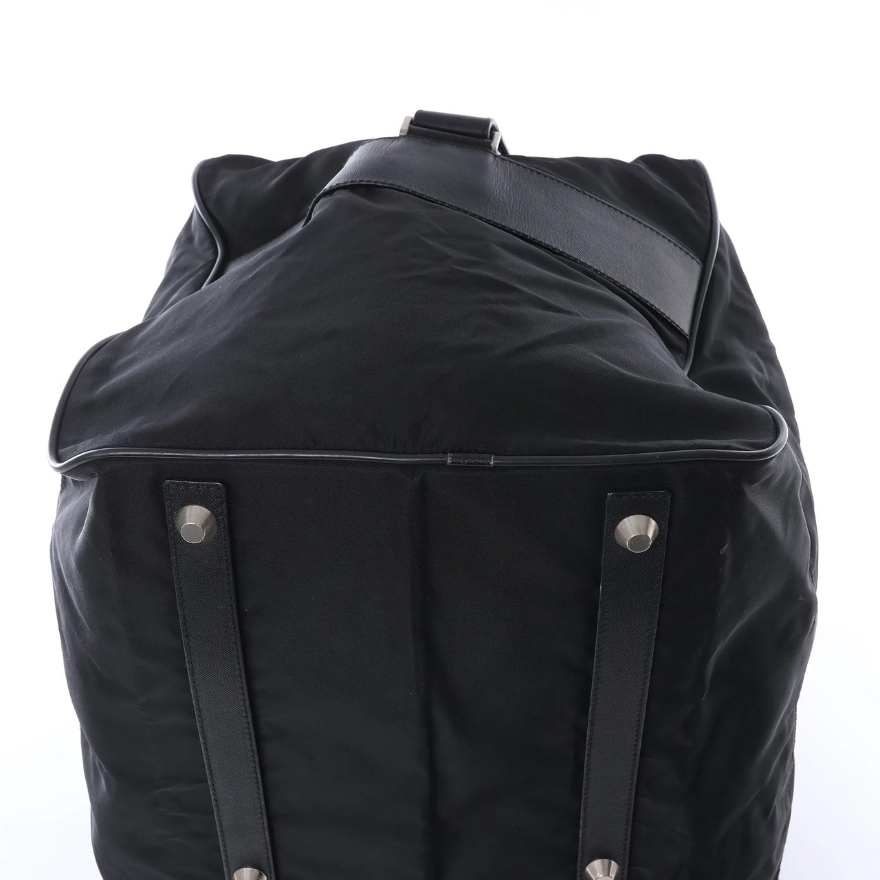 Prada Tessuto Nylon x Leather 2Way Handbag in Black V70 Zwart
