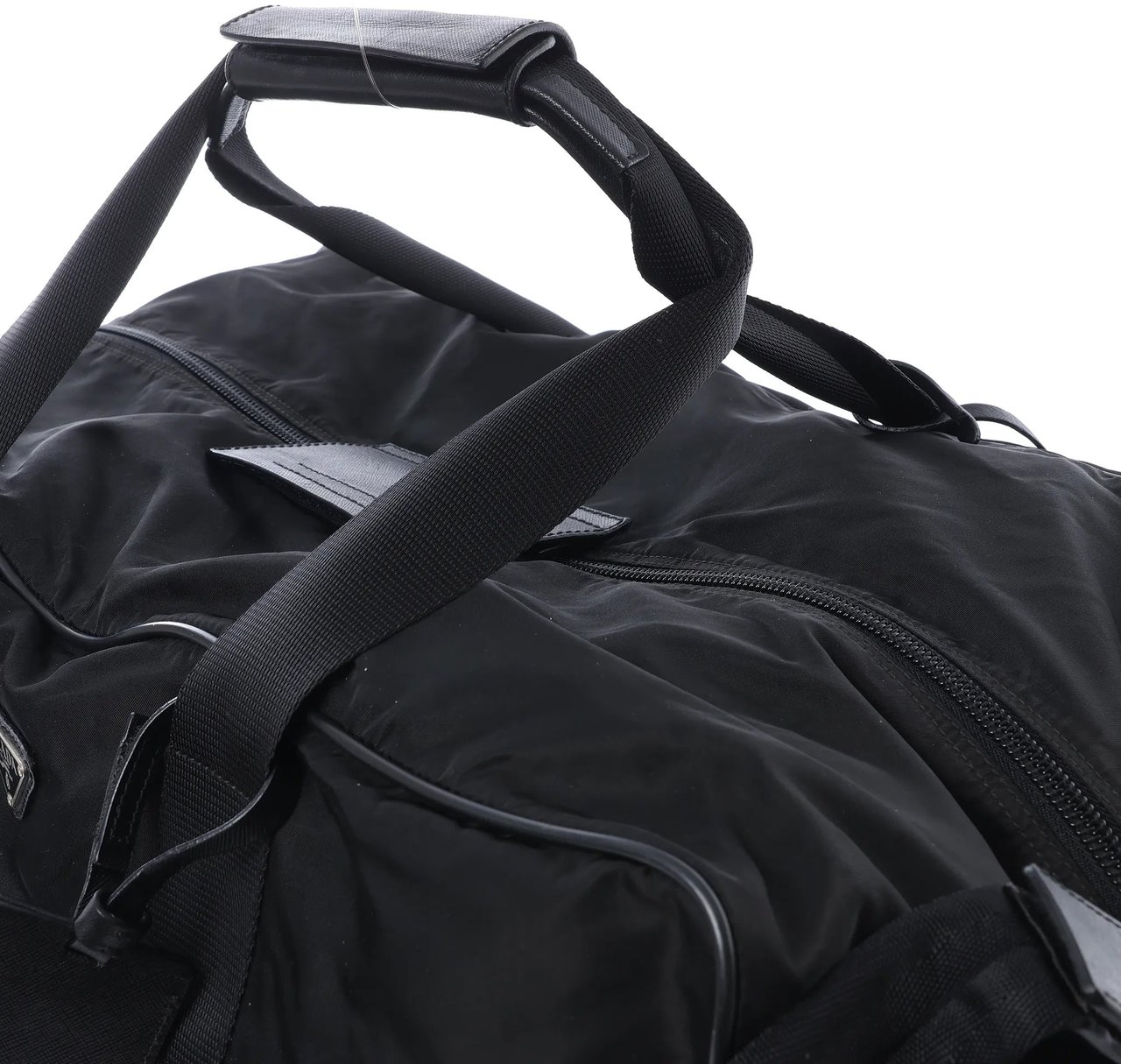Prada Tessuto Nylon x Leather 2Way Handbag in Black V70 Zwart