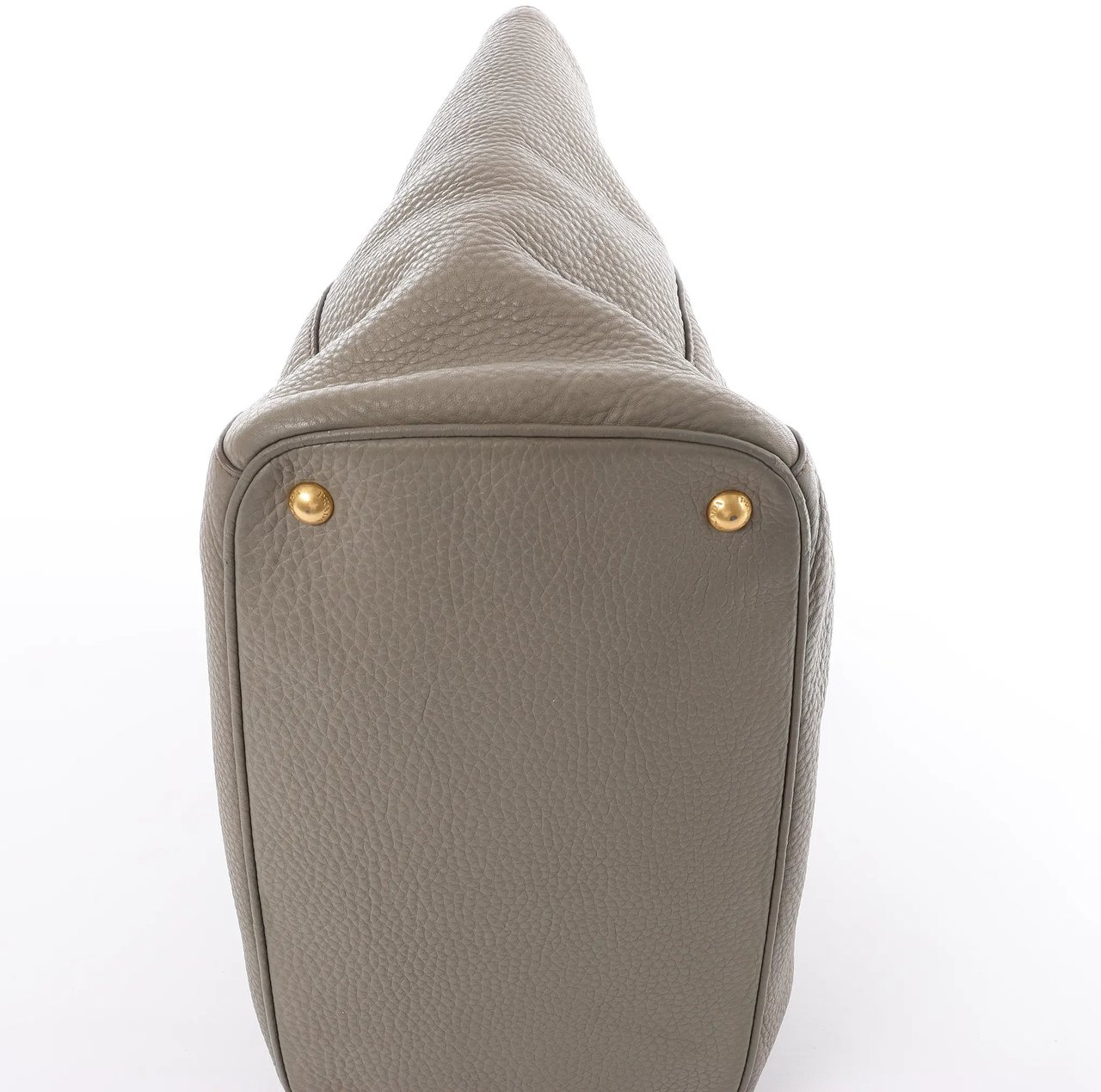 Prada Vitello Daino Leather 2Way Handbag in Gray Grijs