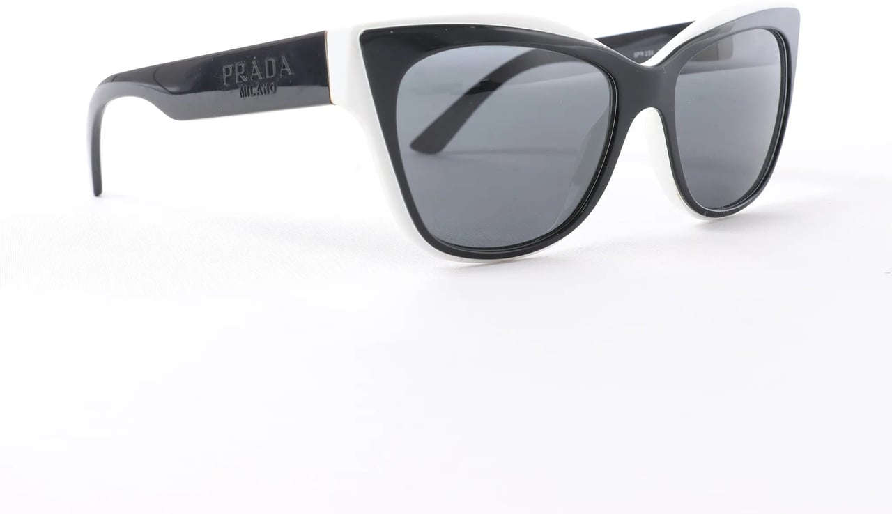 Prada SPR 23X Sunglasses in Black/White Zwart