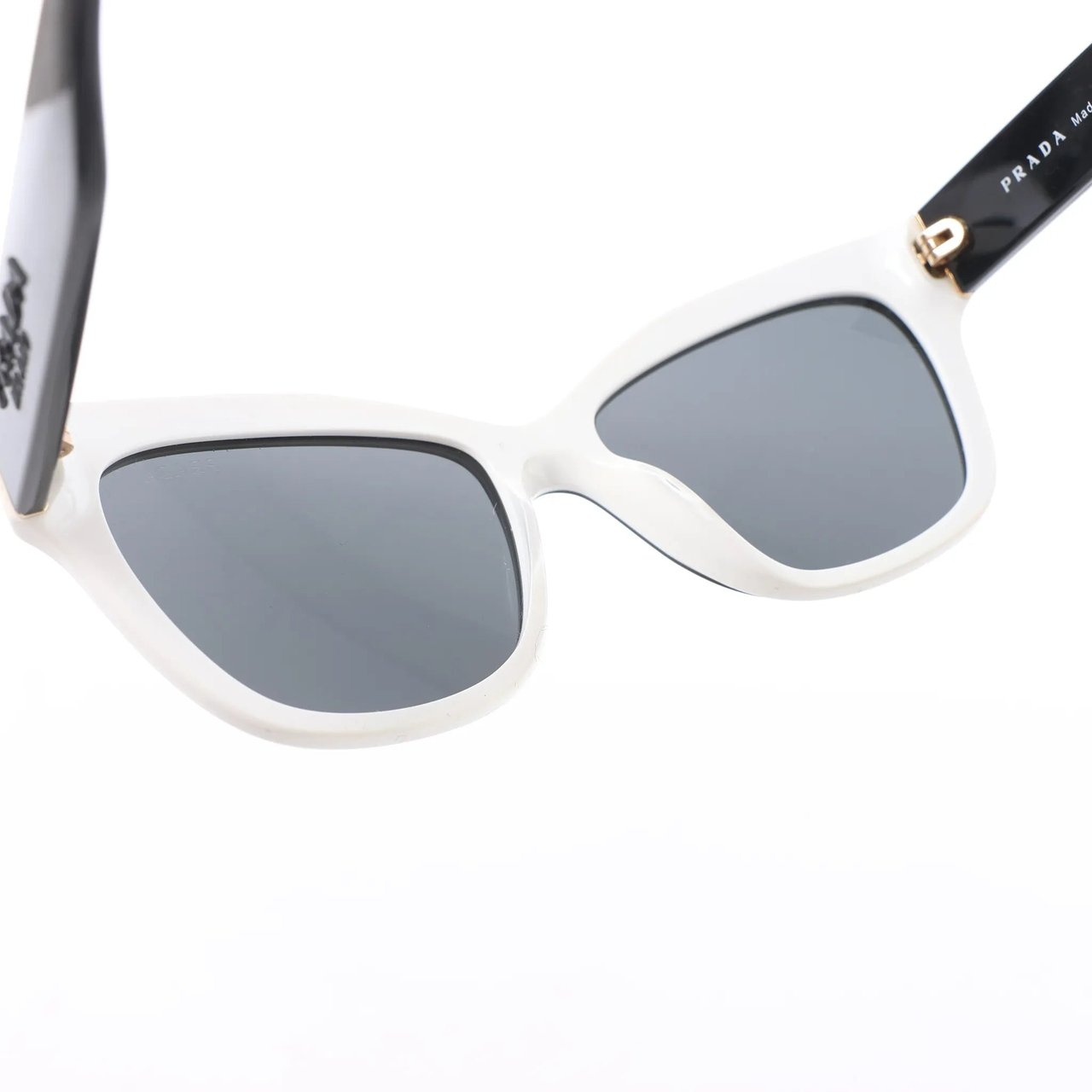 Prada SPR 23X Sunglasses in Black/White Zwart