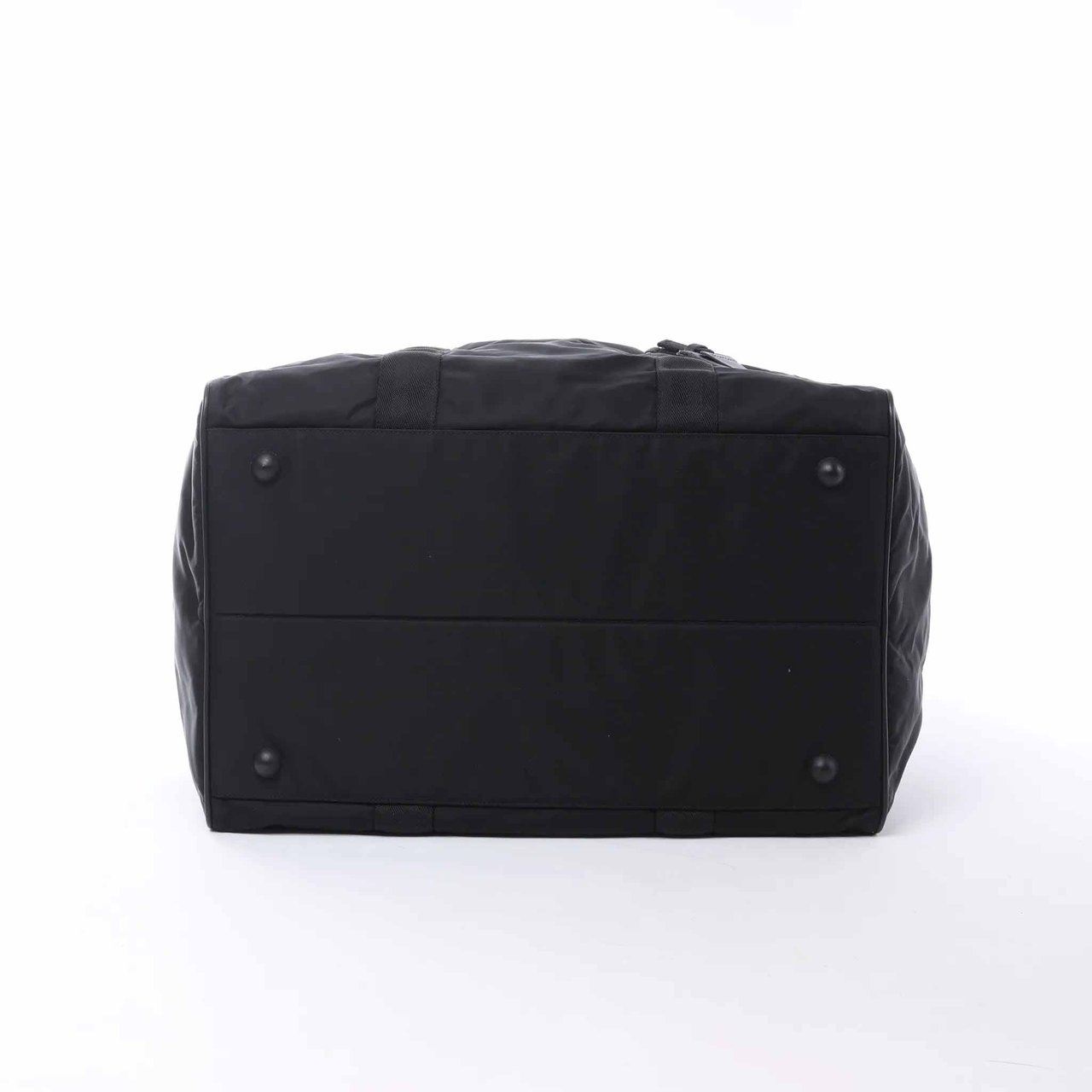 Prada Tessuto Nylon x Leather 2Way Travel Bag in Black 7V362 Zwart