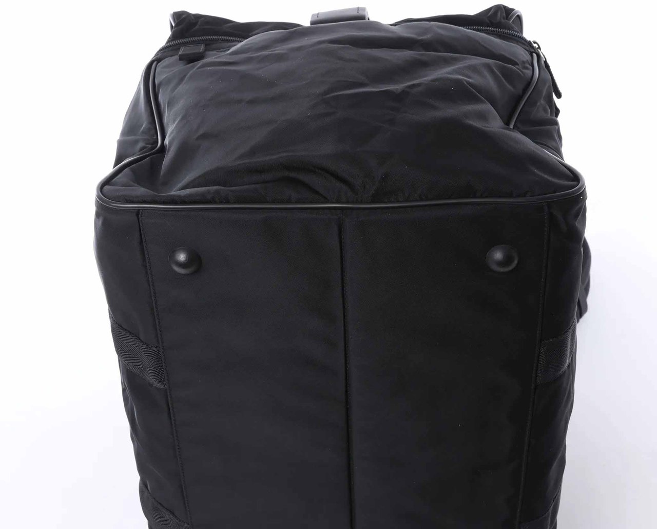 Prada Tessuto Nylon x Leather 2Way Travel Bag in Black 7V362 Zwart