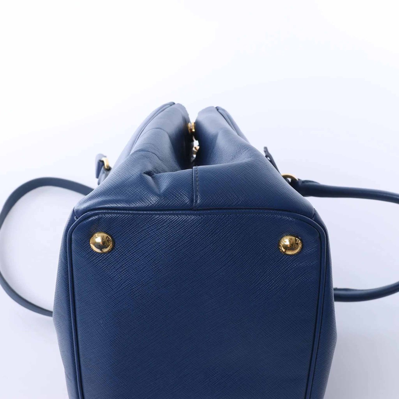 Prada Galleria Saffiano Lux Leather 2Way Handbag in Blue 324823 Blauw