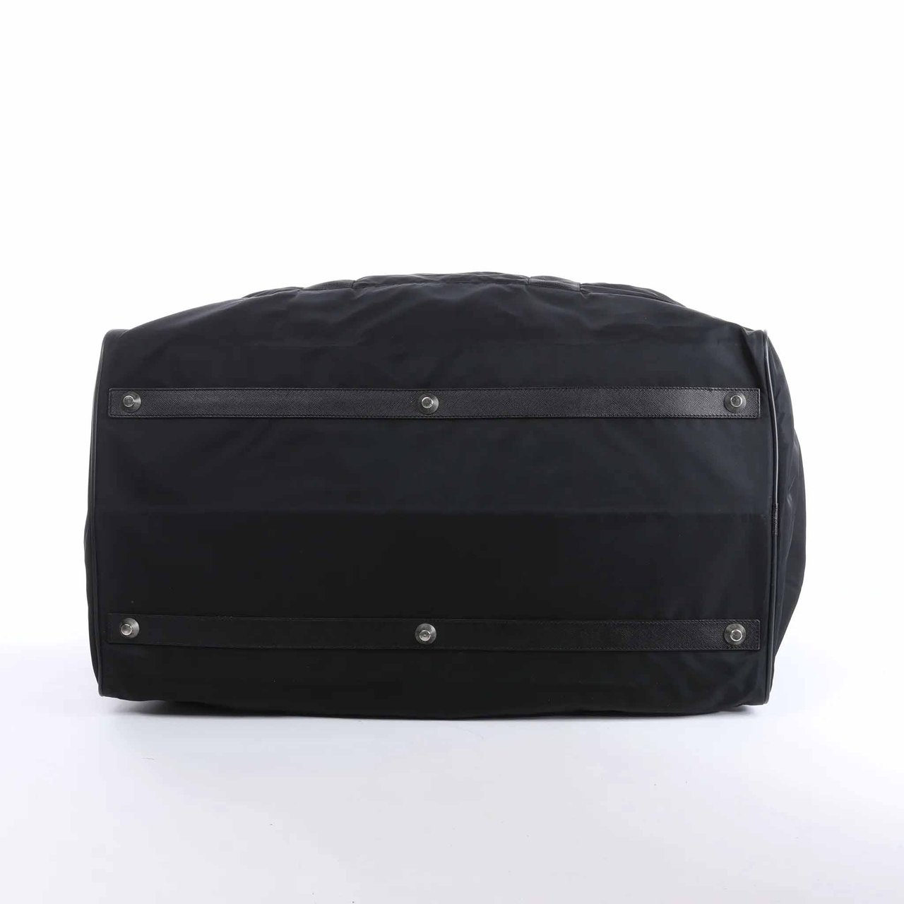 Prada Tessuto Nylon x Leather 2Way Travel Bag in Black Zwart