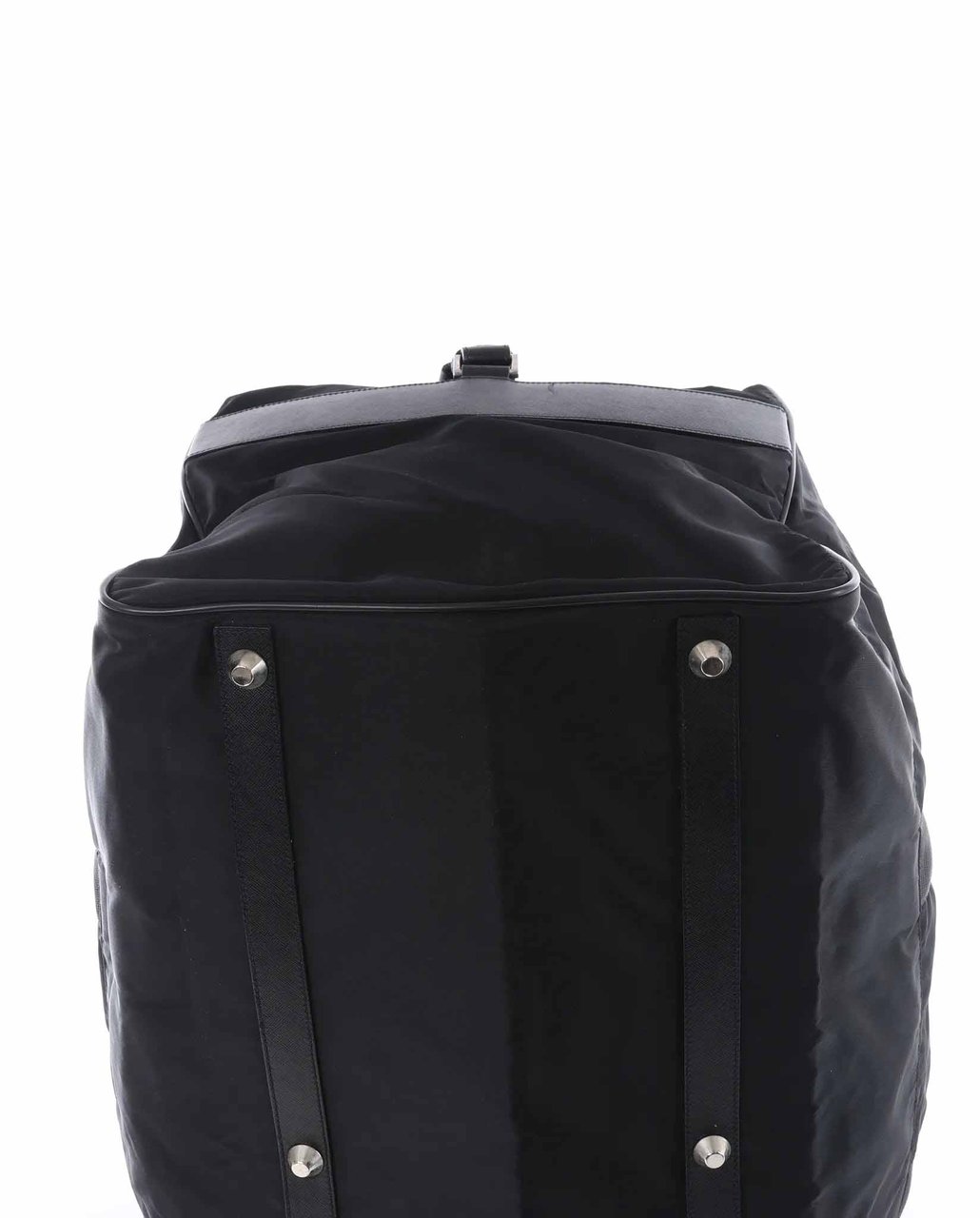 Prada Tessuto Nylon x Leather 2Way Travel Bag in Black Zwart