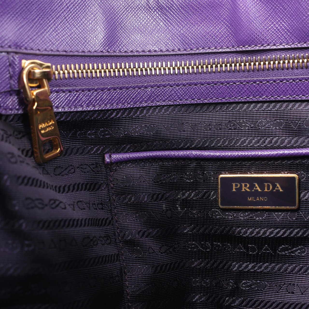 Prada Galleria Saffiano Lux Leather 2Way Handbag in Purple Divers