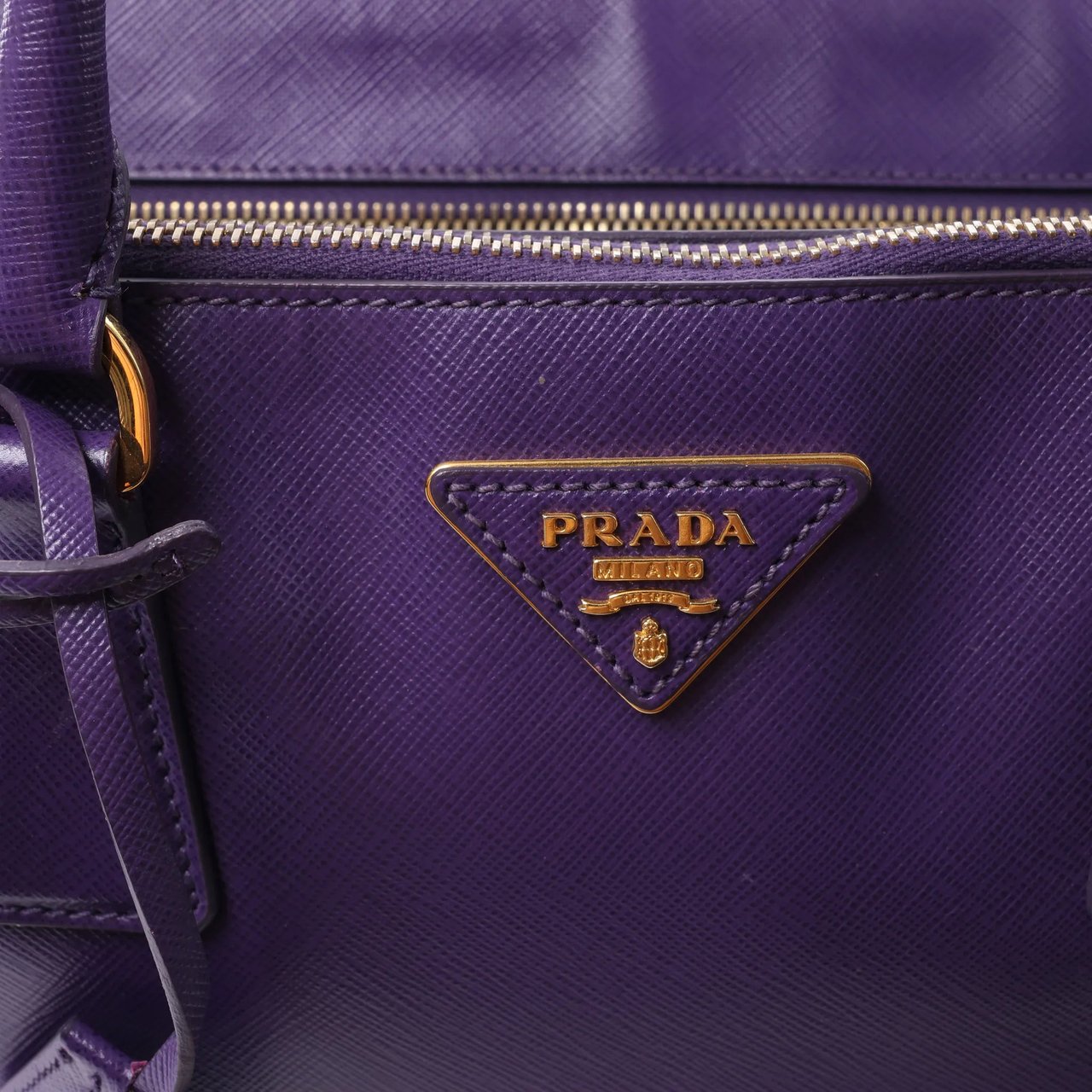 Prada Galleria Saffiano Lux Leather 2Way Handbag in Purple Divers