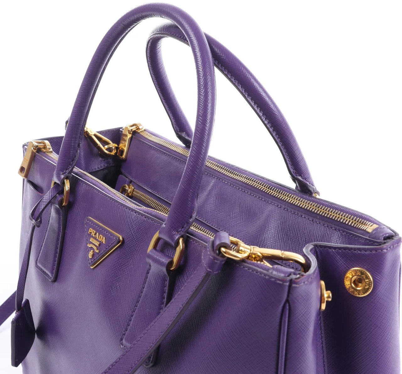 Prada Galleria Saffiano Lux Leather 2Way Handbag in Purple Divers