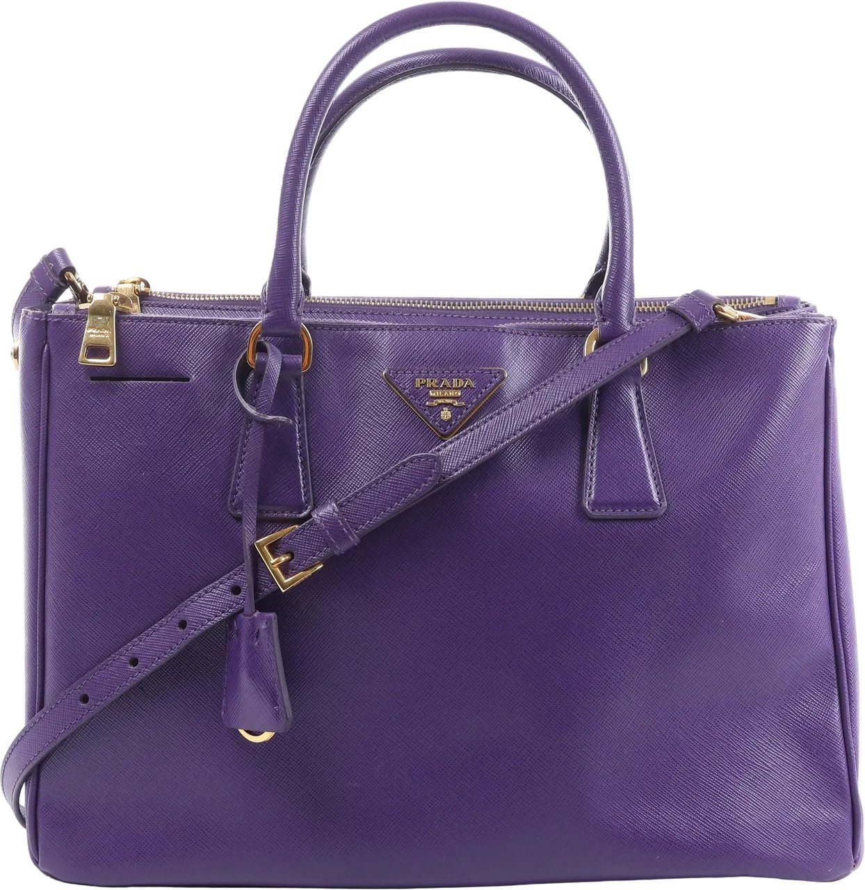 Prada Galleria Saffiano Lux Leather 2Way Handbag in Purple Divers