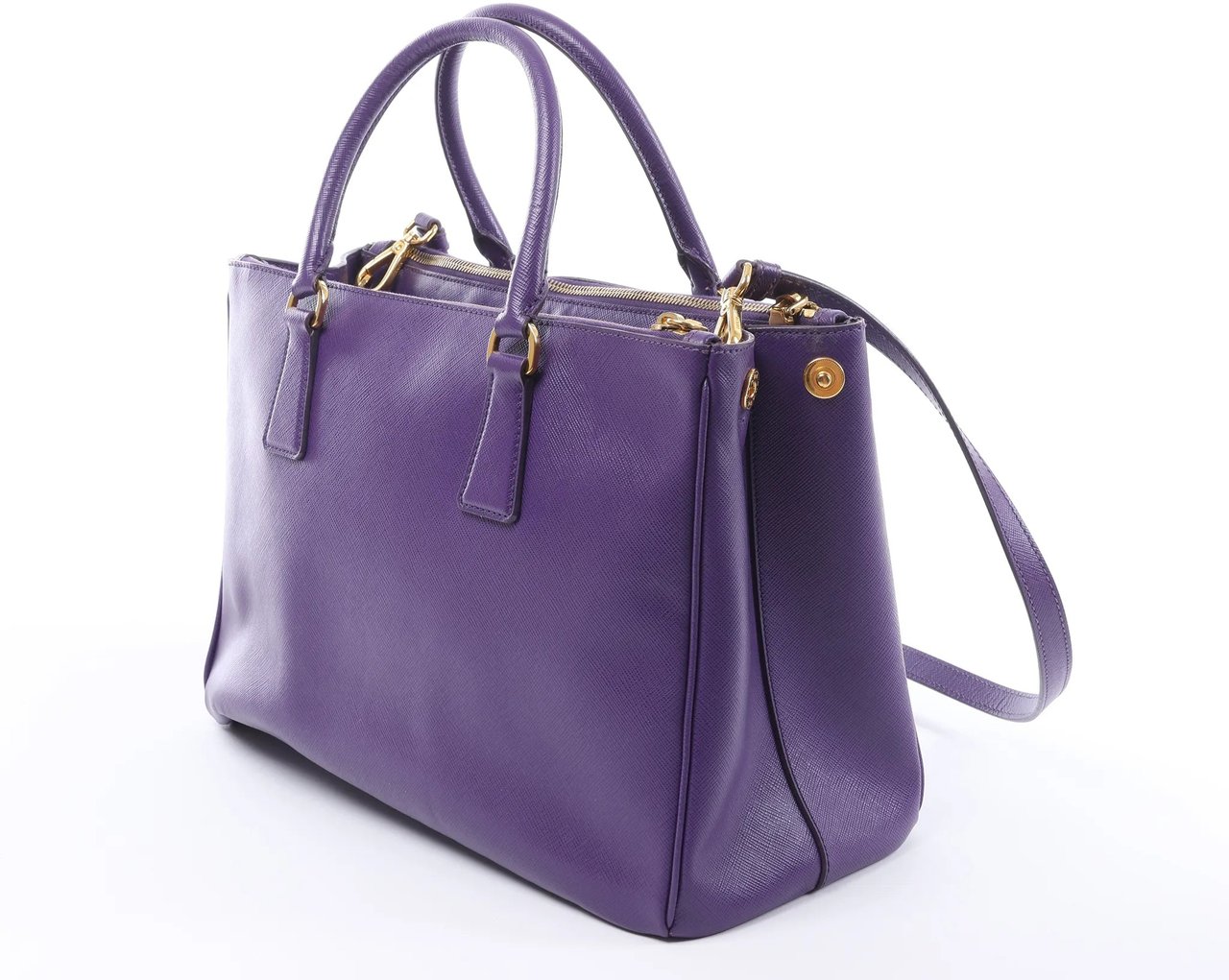 Prada Galleria Saffiano Lux Leather 2Way Handbag in Purple Divers