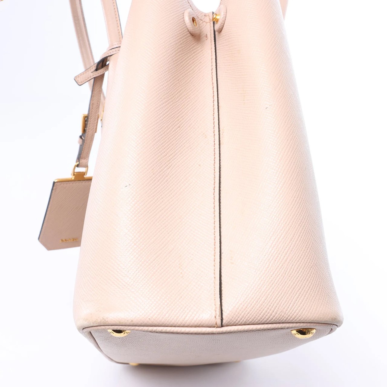 Prada Double Saffiano Leather Handbag in Pink Roze