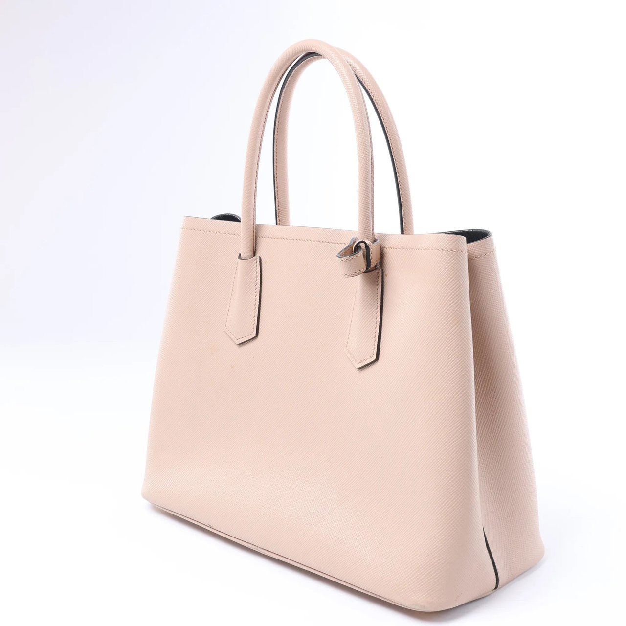 Prada Double Saffiano Leather Handbag in Pink Roze