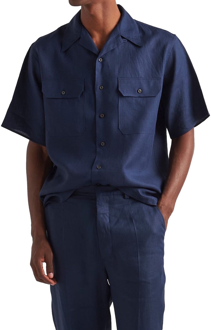 Prada Prada Linen Shirt Blauw